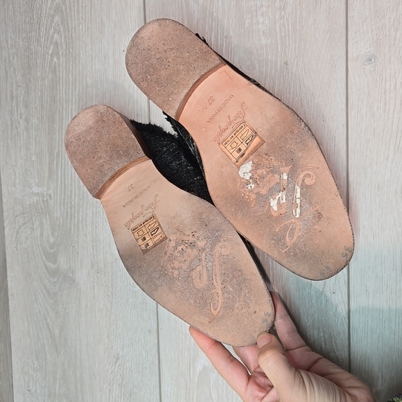 Free People Women Faux Fur Insulated lined Loafer Slip on shoes sz 37/6.5-7 - Picture 10 of 14